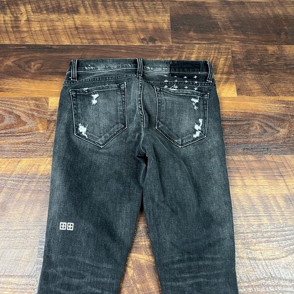 Ksubi Black Washed Skinny Zip Ankle Mid Rise Women's Denim Jeans Pants - Picture 3 of 6